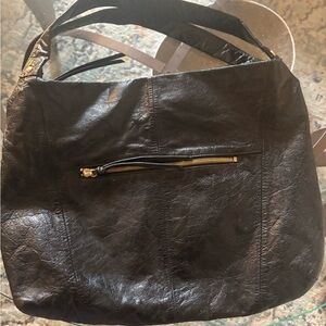 HOBO black leather slouch bag like new!